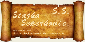 Stajka Šeperković vizit kartica